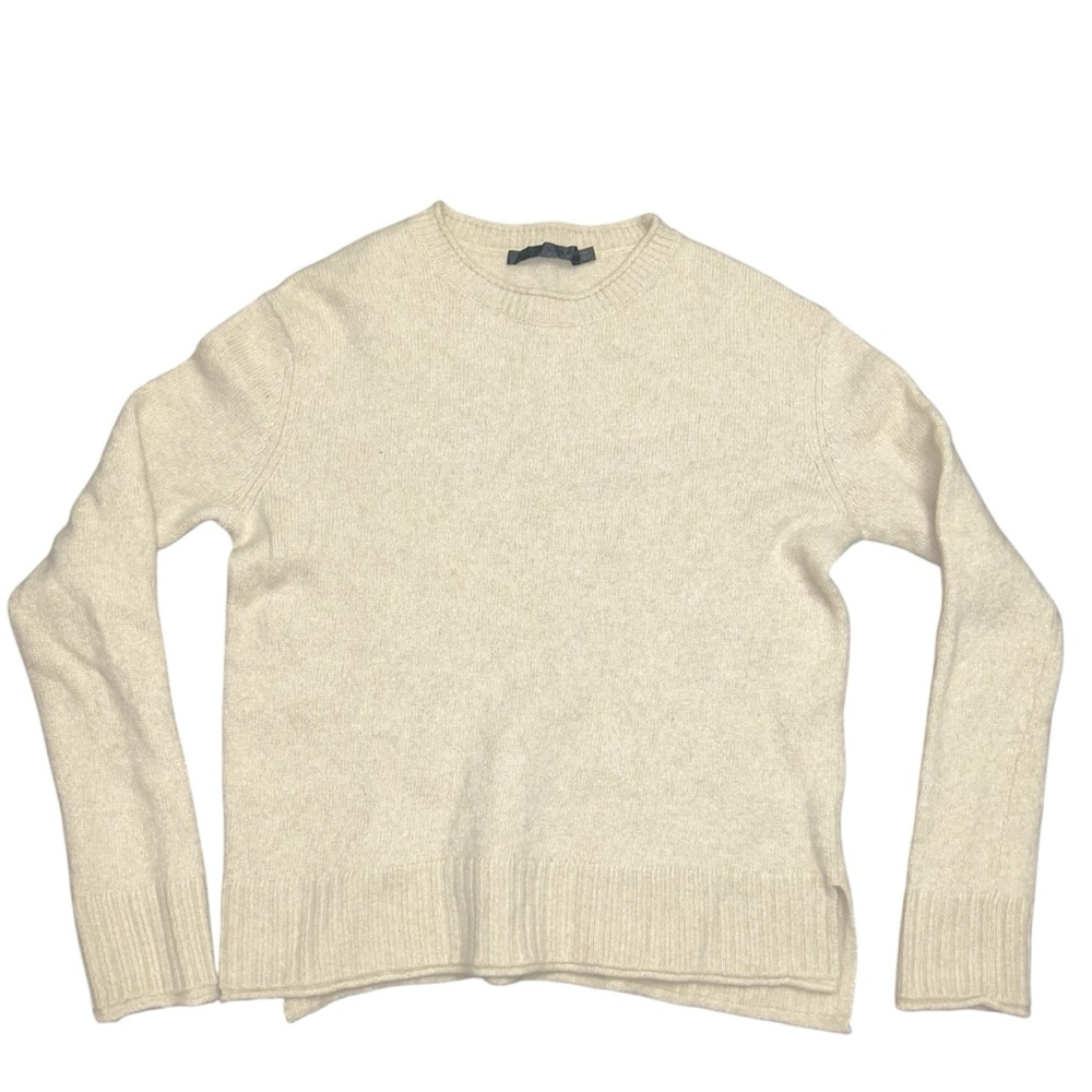 JENNI KAYNE everyday sweater wool cashmere blend in oatmeal 
size xs